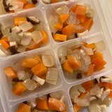 【離乳食完了期】人参と椎茸と玉ねぎのレンジ和風煮